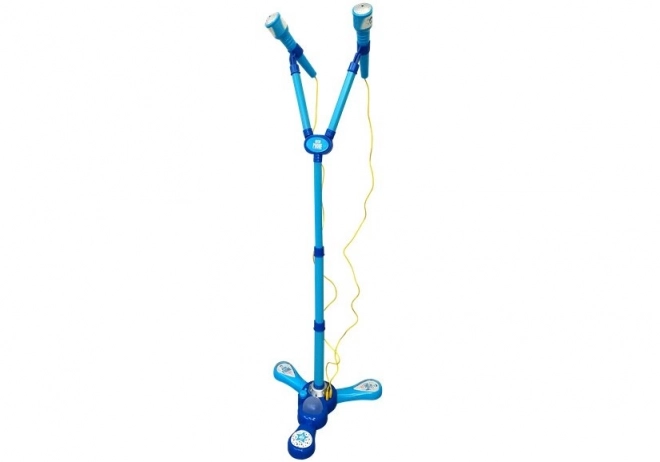 Ensemble de microphones Karaoké pour enfants Trépied Bleu à piles
