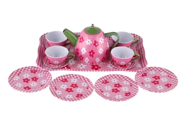 Ensemble de vaisselle en fer-blanc pour thé 14 pcs