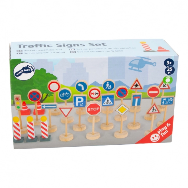 Ensemble de panneaux de signalisation Small Foot 25 pièces