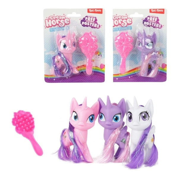 Mini Licorne à Brosser avec Peigne 10 cm