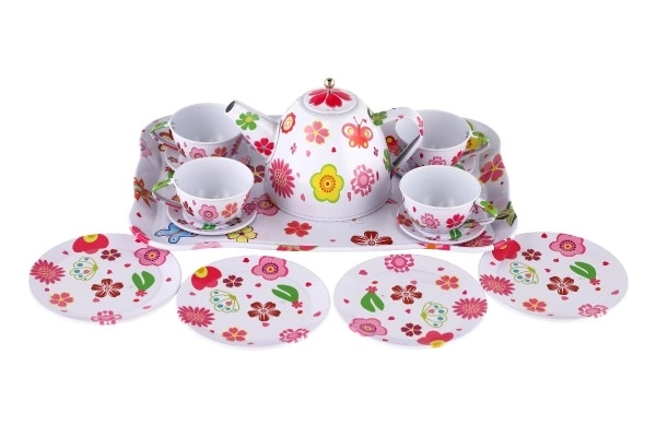 Ensemble de vaisselle en fer-blanc pour thé 14 pcs