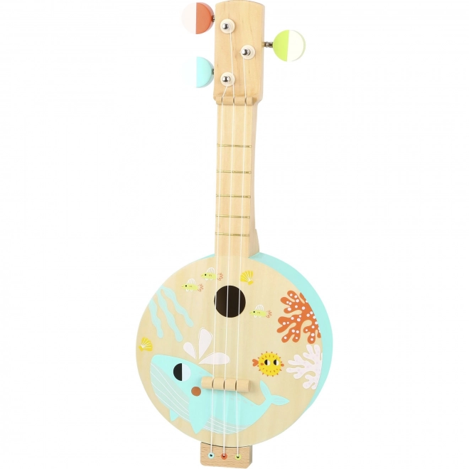 Banjo en bois pour enfants avec motif marin