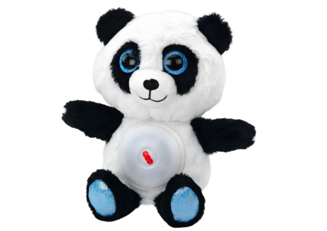 Panda en peluche avec veilleuse et berceuses 30 cm