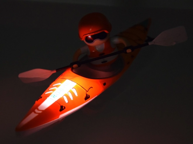 Kayak éclairé avec rameur à télécommande