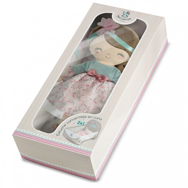 DeCuevas 20045 Poupée en Peluche PROVENZA - 36 cm avec berceau