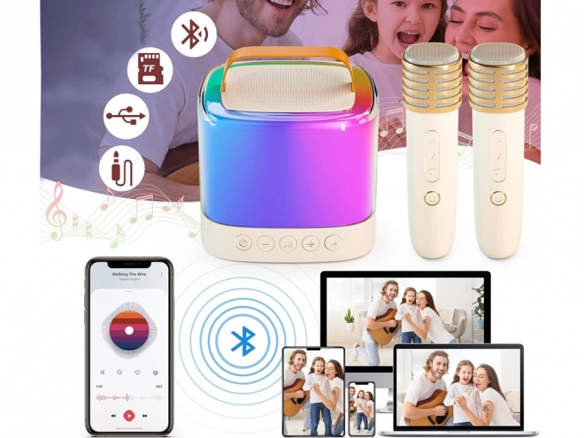 Microphone avec haut-parleur sans fil et Bluetooth