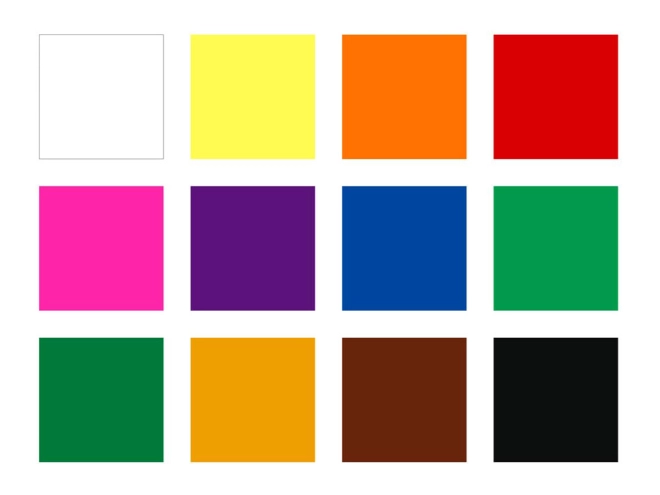 Large gamme de couleurs