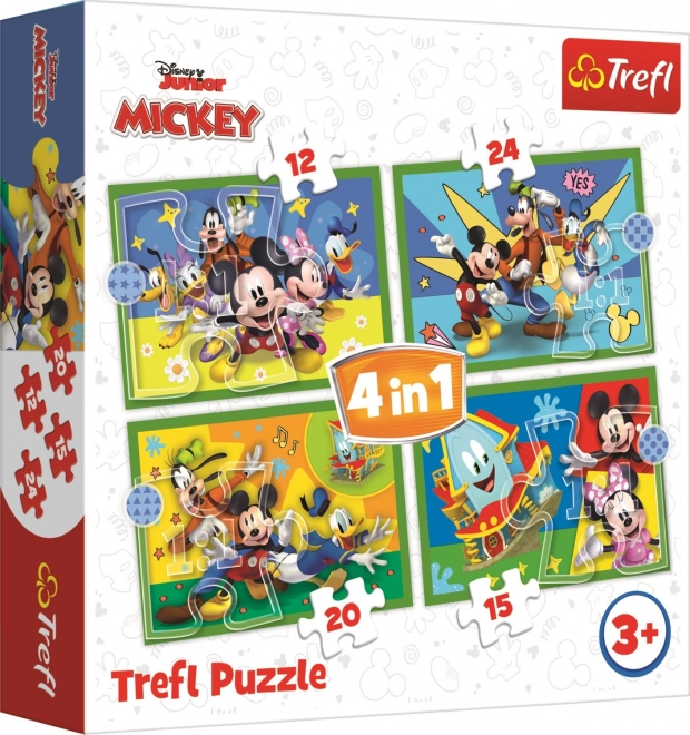 Puzzle 4 en 1 Mickey parmi les amis