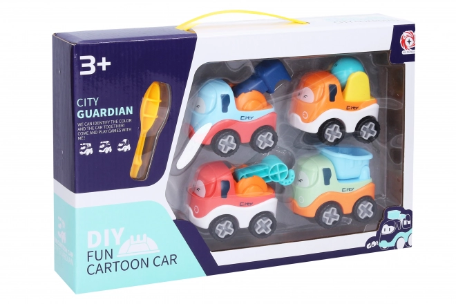 Jeu de voitures de construction