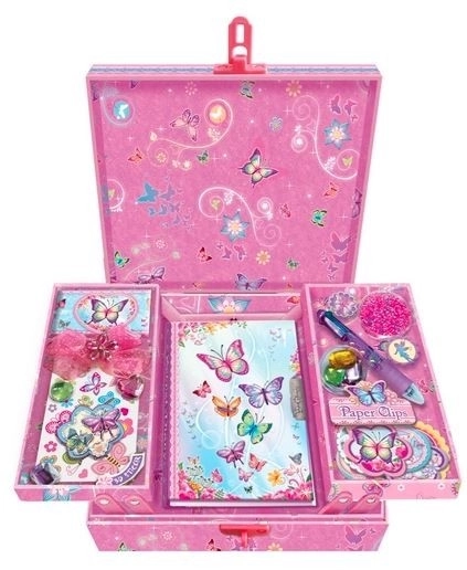 Coffret Pecoware avec tiroirs - Papillons