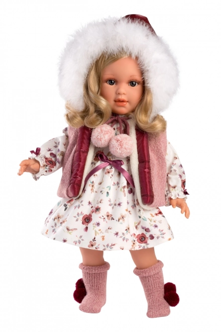Llorens 54037 LUCIA - poupée réaliste avec corps en tissu doux - 40 cm