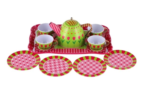 Ensemble de vaisselle en fer-blanc pour thé 14 pcs