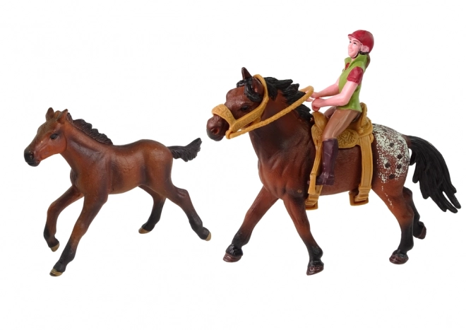 Ensemble de figurines Cheval et Cavalier avec Selle Amovible