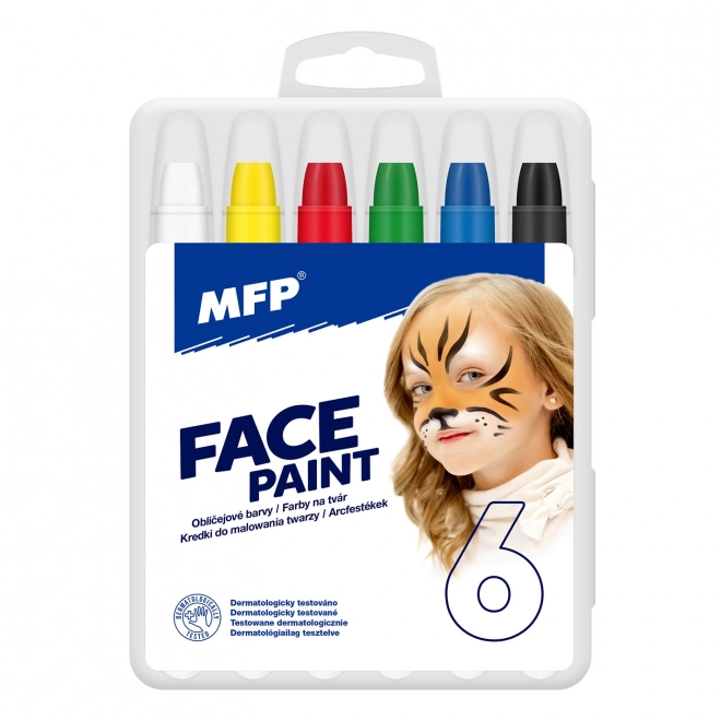 Peinture pour visage et corps 6 couleurs