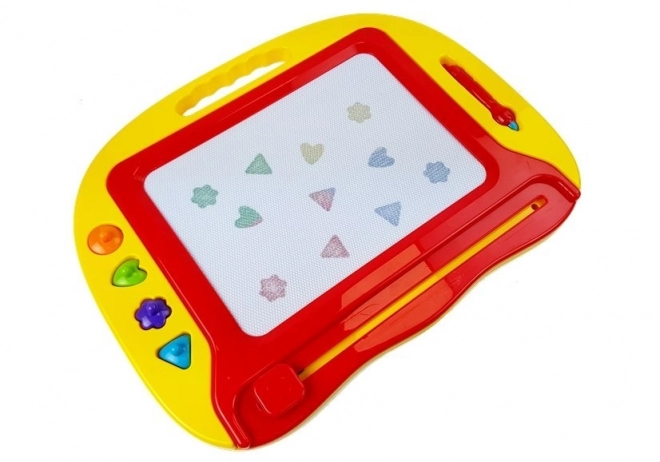 Tablette magique rouge avec tampons