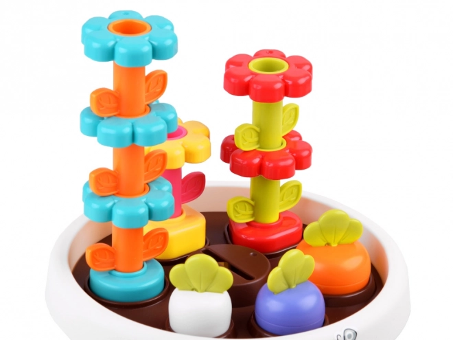 Ensemble éducatif avec pot de fleurs et trieur pyramidal pour enfants à partir de 12 mois - Hola
