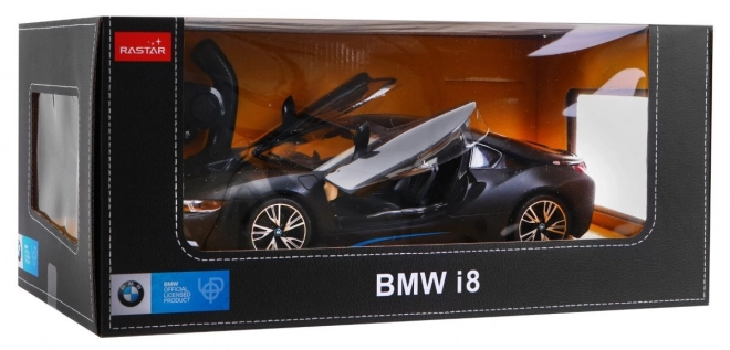 BMW i8 noir RASTAR 1:14 voiture télécommandée + télécommande 2,4 GHz