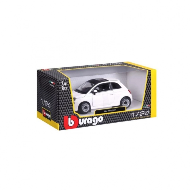 Bburago 1:24 Fiat 500 (2007) Blanc