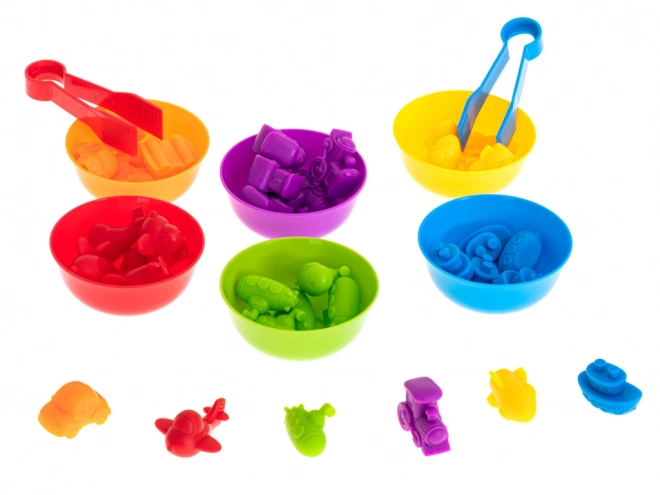 Jeu montessori en bois Apprends à compter – Moyens de transport