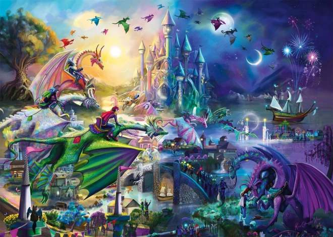 Puzzle de Compétition du Dragon Nocturne 1000 Pièces
