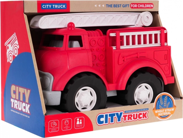 Camion de pompiers éco en bioplastique avec échelle rotative