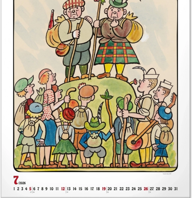 calendrier mural Josef Lada 2026