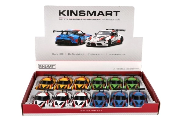 Auto Kinsmart Toyota GR Supra Racing métal 13 cm