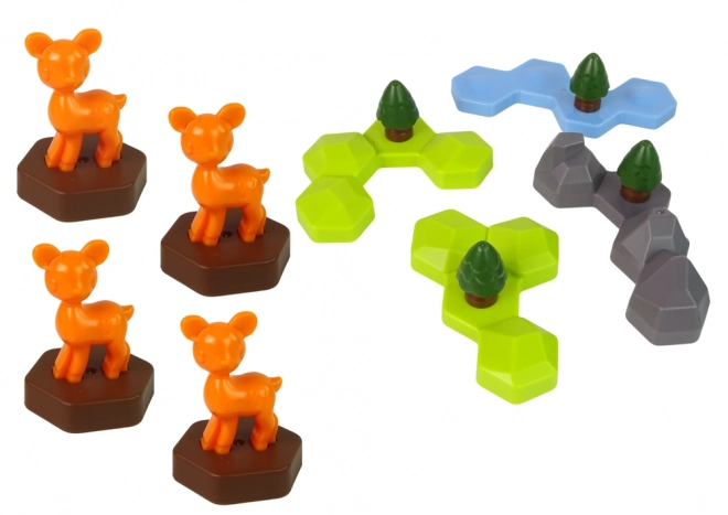 Jeu éducatif de puzzle Tetris Animaux de la forêt