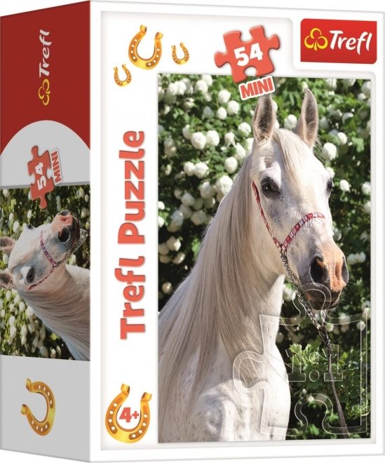 TREFL Puzzle Monde des chevaux: Portrait de cheval gris 54 pièces