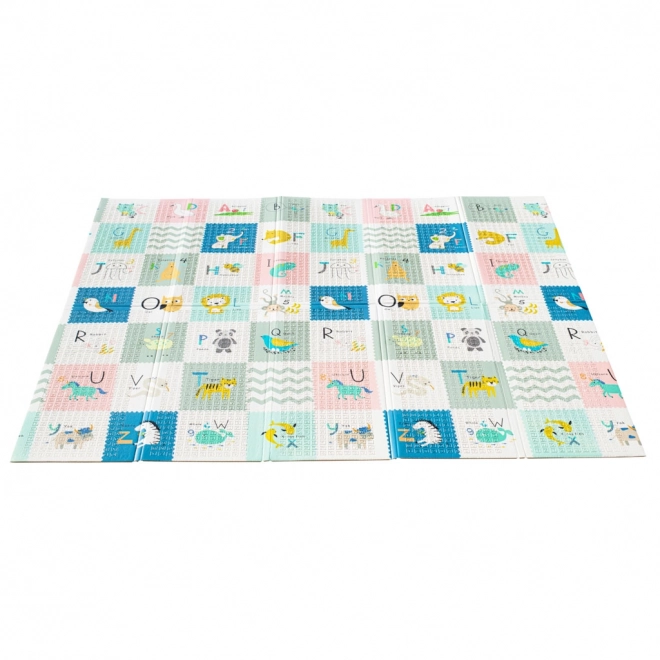 Tapis éducatif pliable en mousse à double face 179x198 éléphants/images