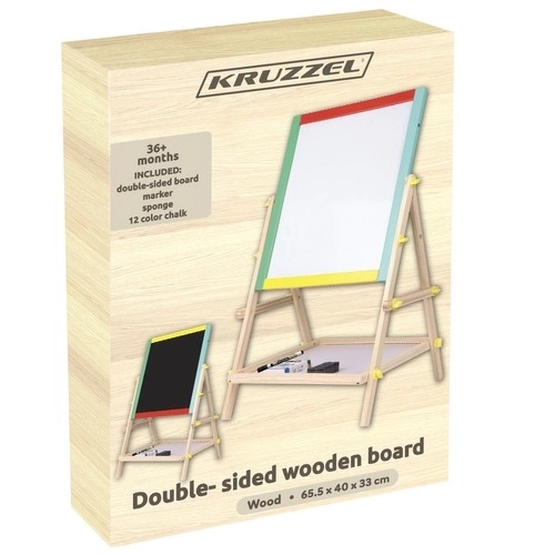 Tableau double face en bois pour enfants