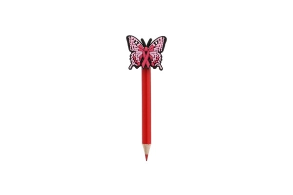 Crayon avec motif papillon en bois