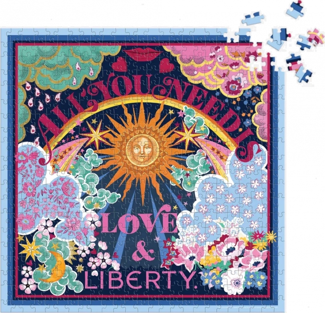 Puzzle carré GALISON Liberty: Tout ce dont tu as besoin, c'est de l'amour 500 pièces