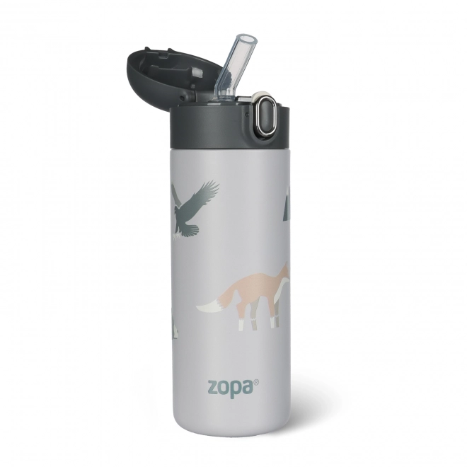 Thermos pour liquides avec paille 400 ml, Montagnes