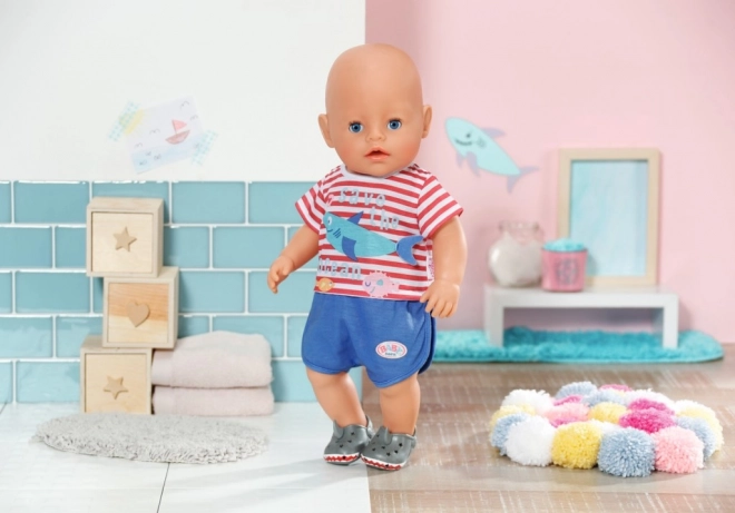 BABY born pyjama et chaussons, bleus, 43 cm