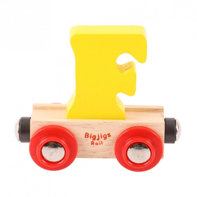 Wagon en bois Bigjigs Rail avec la lettre F