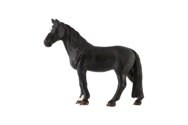 Cheval domestique en plastique noir Zooted 13cm dans un sac