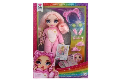 Marionnette Rainbow High Junior pour la Soirée Pyjama, Bella Rose
