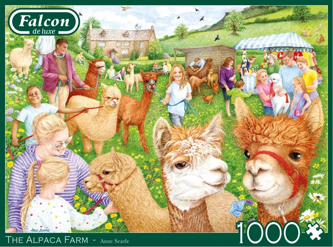 Puzzle Ferme avec des alpagas - 1000 pièces