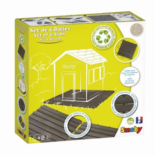 Revêtement de sol sous abri de jardin - 6 pièces