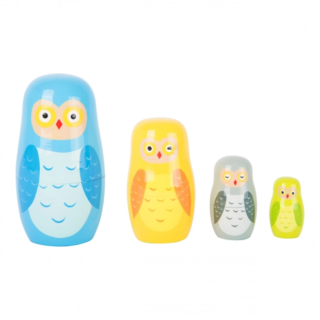Petite famille de hiboux Matrjoška