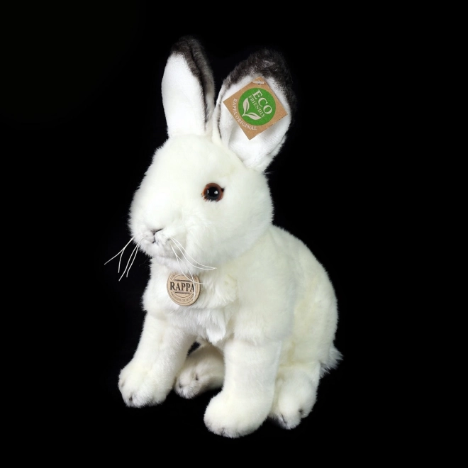 Lièvre polaire en peluche assis 30 cm ÉCOLOGIQUE