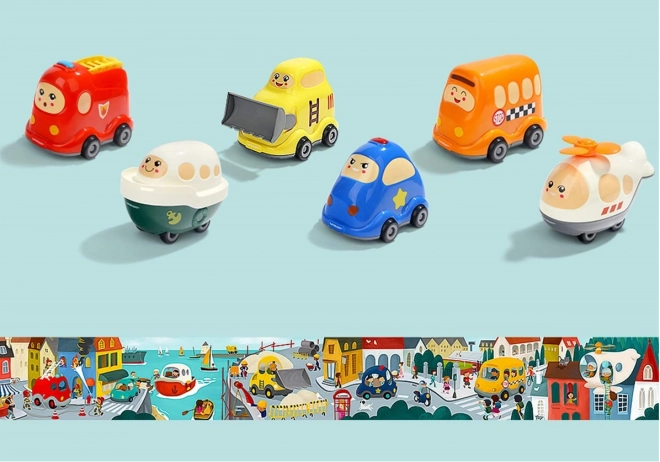 TOP BRIGHT Puzzle en bois avec jouet : Voiture de police 24 pièces