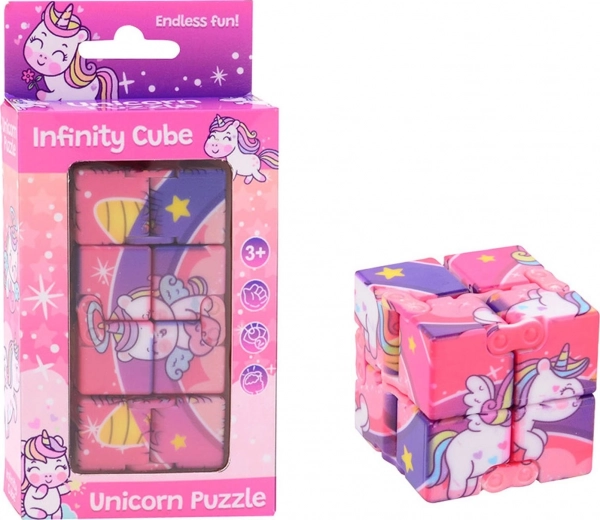 Cube anti-stress pliable Licorne (motifs assortis)