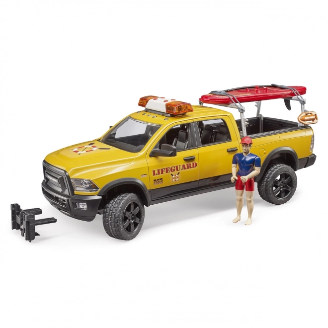 Bruder Dodge RAM patrouille côtière avec sauveteur et accessoires