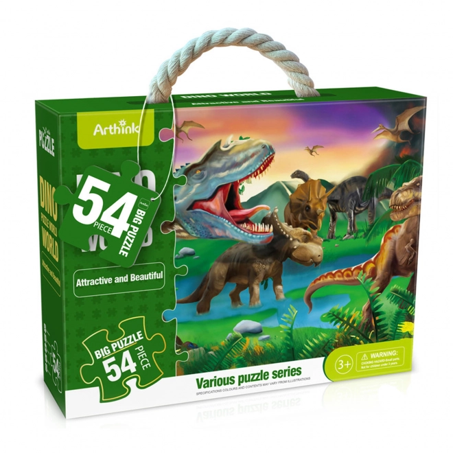 Maxi puzzle avec dinosaures - 54 pièces 87 x 58 cm
