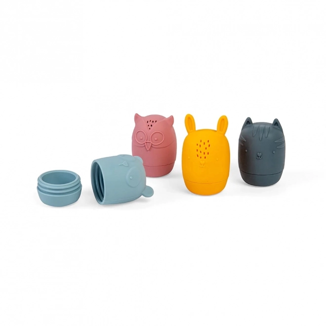 Animaux en silicone à presser pour bain d'enfants