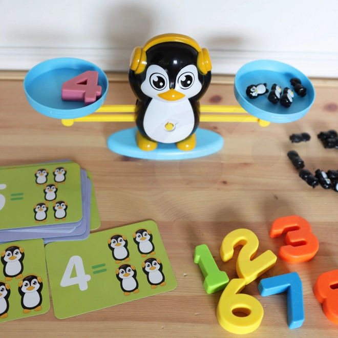 Balance d'équilibre Woopie avec pingouins pour l'apprentissage des mathématiques