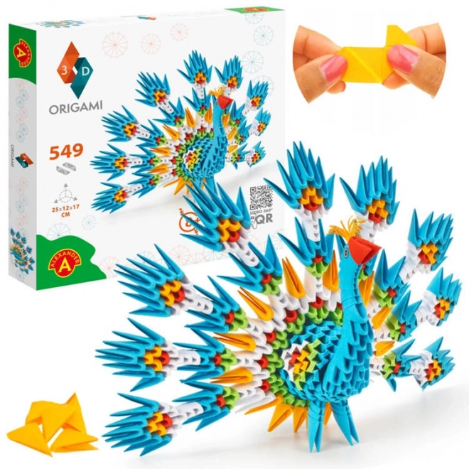 Créatif Origami 3D Paon d'Alexandre