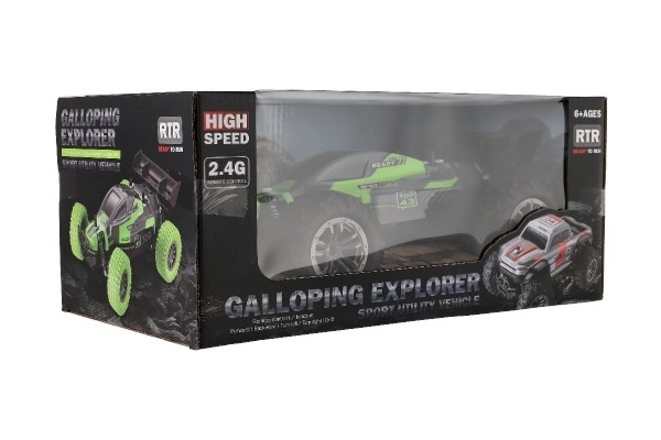 Buggy RC Auto vitesse 2,4GHz en plastique 25cm sur piles dans une boîte 31x14x18cm – Vert